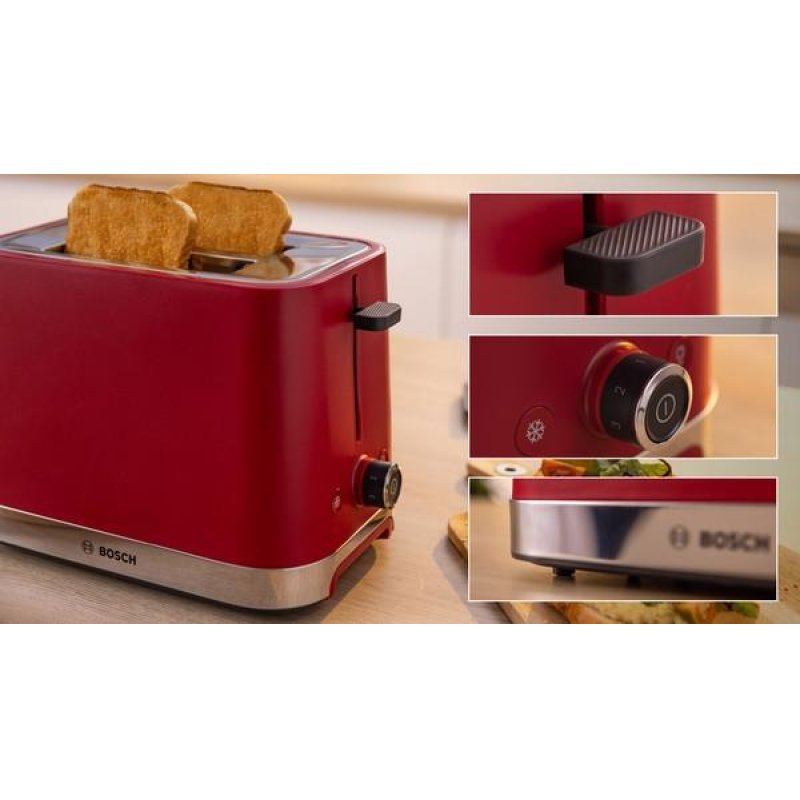 Bosch TAT4M224 toaster 2 slice(s) 950 W Red