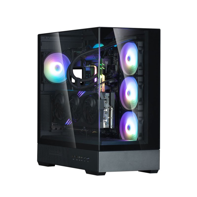 Boitier Moyen Tour ATX Zalman P40 Prism RGB avec panneaux vitrés (Noir)