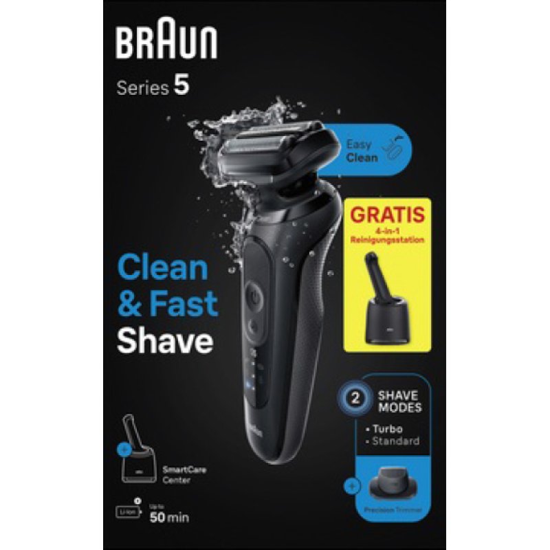 Braun Series 5 52-N7200cc Foil shaver Trimmer Black