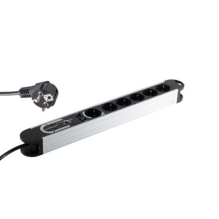 S/CONN 60316 power extension 1.5 m 6 AC outlet(s) Indoor Black, Grey