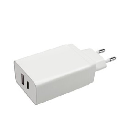 SPRING CHARGEUR SECTEUR 3A USB/TYPE C BLANC