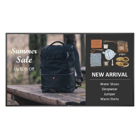 AG Neovo QM-6502 Écran plat de signalisation numérique 163,8 cm (64.5") LCD 400 cd/m² 4K Ultra HD Noir