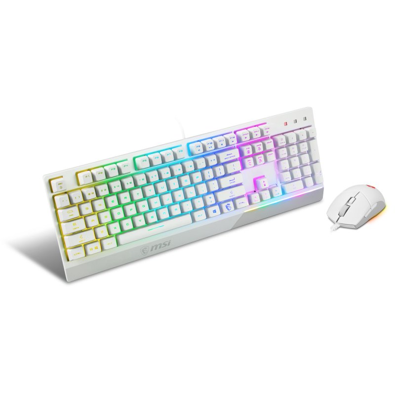 MSI S11-04DE305-CLA clavier Souris incluse Jouer USB QWERTZ Allemand Blanc