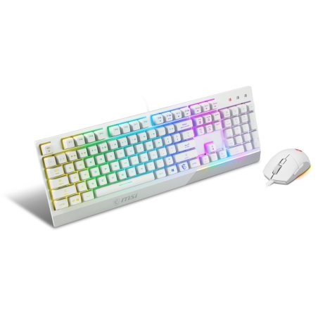 MSI S11-04DE305-CLA clavier Souris incluse Jouer USB QWERTZ Allemand Blanc