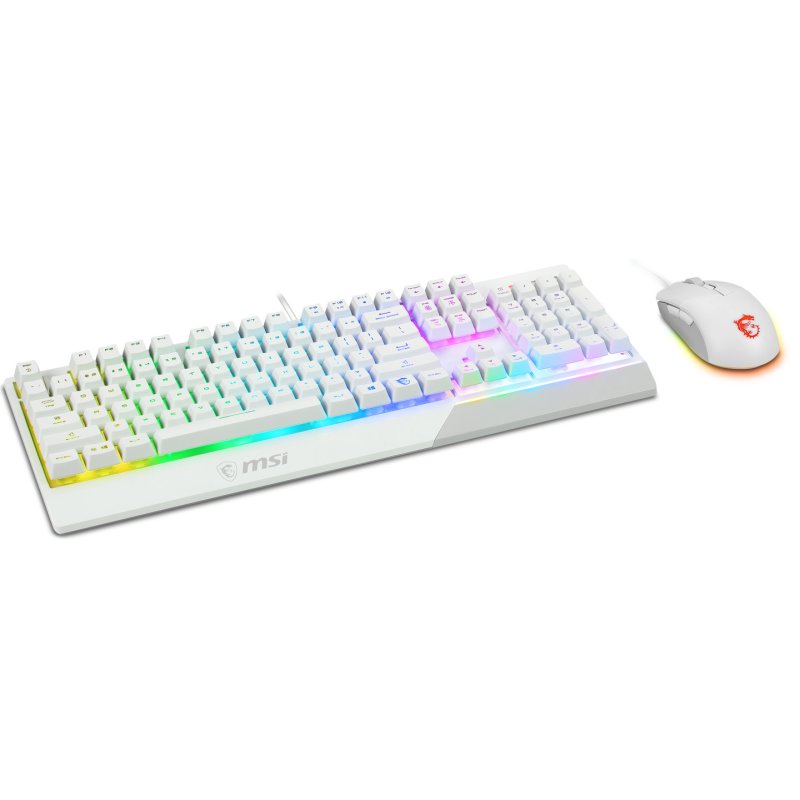 MSI S11-04DE305-CLA clavier Souris incluse Jouer USB QWERTZ Allemand Blanc