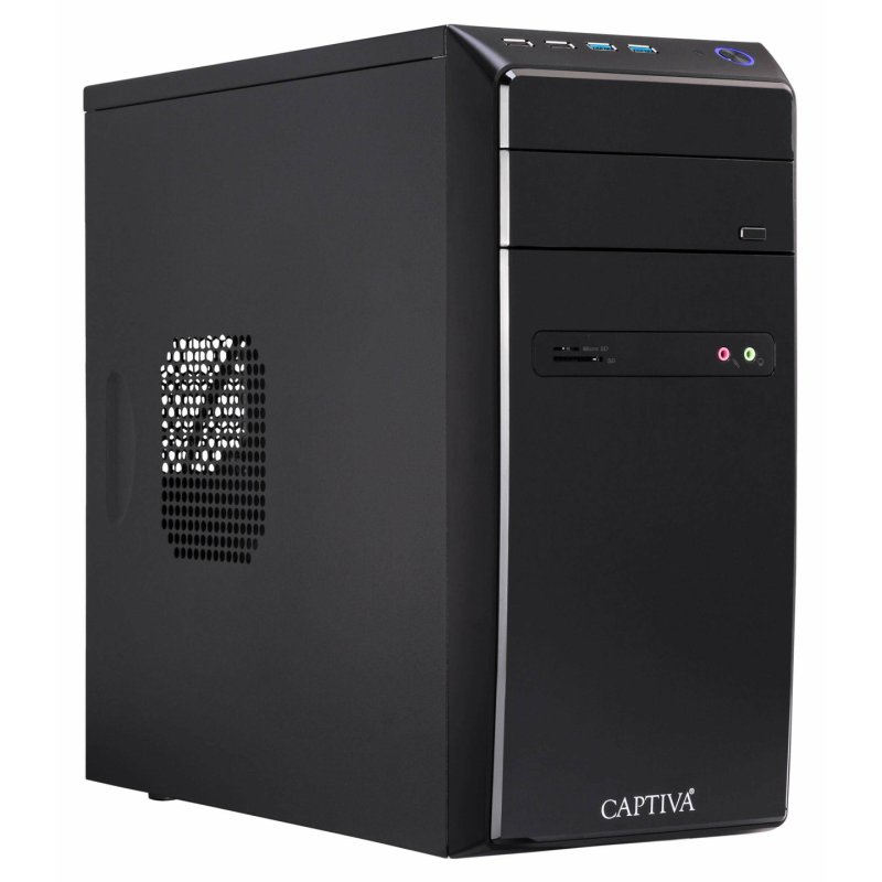 CAPTIVA Power Starter I81-132 Intel Core™ i3 i3-12100 8 Go DDR4-SDRAM 250 Go SSD Windows 11 Home Midi Tower PC Noir