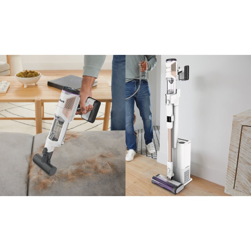 Shark IW3611DE aspirateur balai et balai électrique Batterie Sec Filtre allergène Sans sac 2 L 240 W Laiton, Blanc