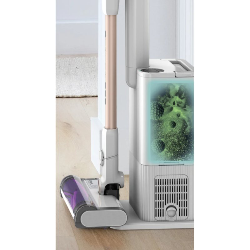 Shark IW3611DE aspirateur balai et balai électrique Batterie Sec Filtre allergène Sans sac 2 L 240 W Laiton, Blanc