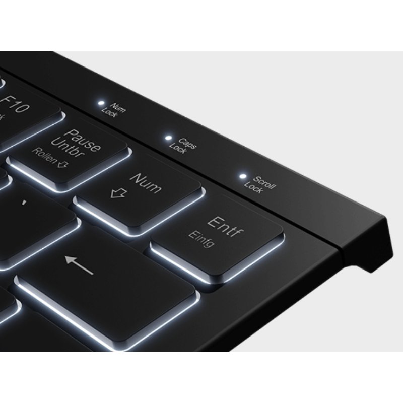 KeySonic KSK-5010ELC (DE) clavier Maison USB QWERTZ Allemand Noir