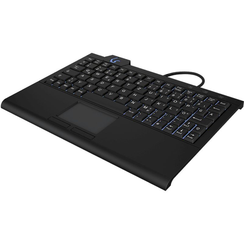 KeySonic KSK-3210ELU (DE) clavier Maison USB QWERTZ Allemand Noir