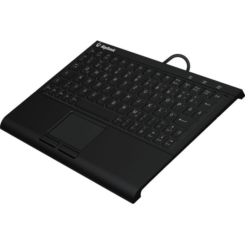 KeySonic KSK-3211ELU (DE) clavier Maison USB QWERTZ Allemand Noir