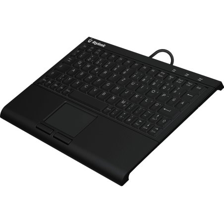 KeySonic KSK-3211ELU (DE) clavier Maison USB QWERTZ Allemand Noir
