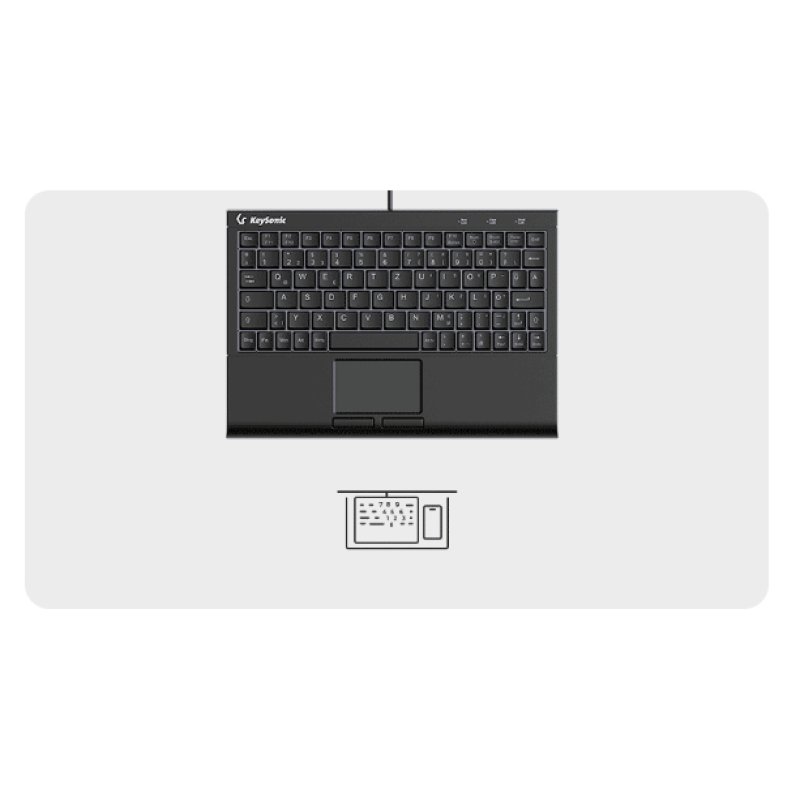 KeySonic TAS KSK-3211ELU (DE) Super-Mini Touchpad schwarz