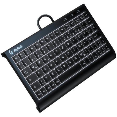 KeySonic KSK-3011ELC (DE) clavier Maison USB QWERTZ Allemand Noir