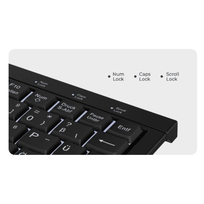 KeySonic TAS KSK-3011ELC (DE) Super-Mini mit Nummernblock sw