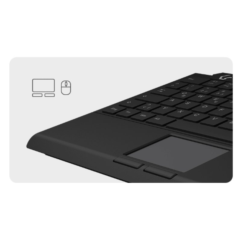 KeySonic KSK-5210ELU (DE) keyboard Home USB QWERTZ German Black