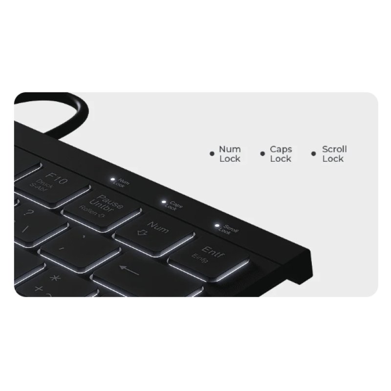 KeySonic TAS KSK-5011ELC (DE) Mini mit Nummernblock schwarz