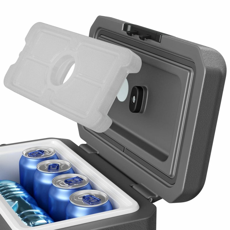 Yolco ET8 CRABON réfrigérateur Mobile (placement) 9 L Gris