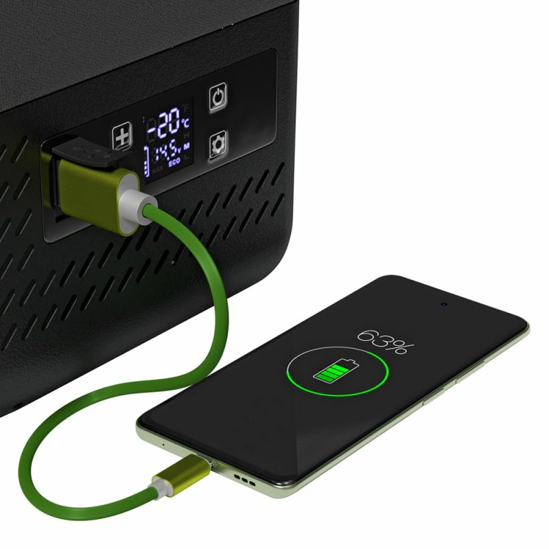 Yolco ET8 CRABON réfrigérateur Mobile (placement) 9 L Gris