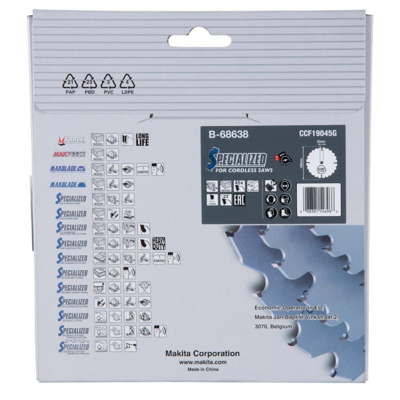 Makita B-68638 circular saw blade 19 cm 1 pc(s)