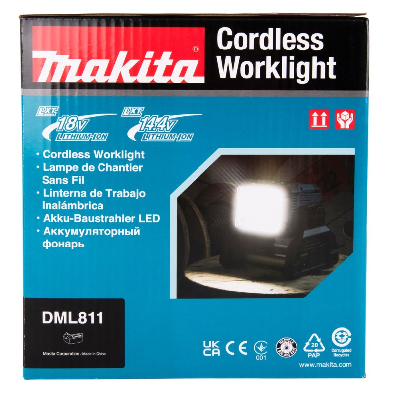 Makita DML811 work light Black, Blue LED 31.5 W