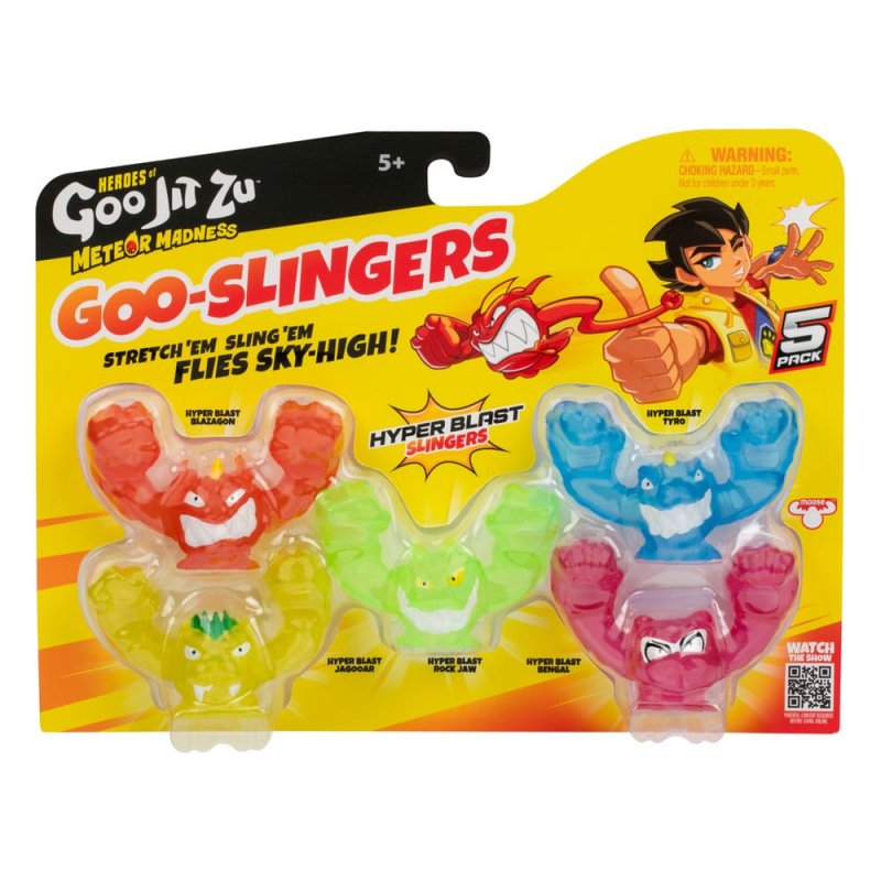Heroes of Goo Jit Zu Meteor Madness pack 5 figurines extensible Goo Slingers Hyper Blast Slingers 5 cm