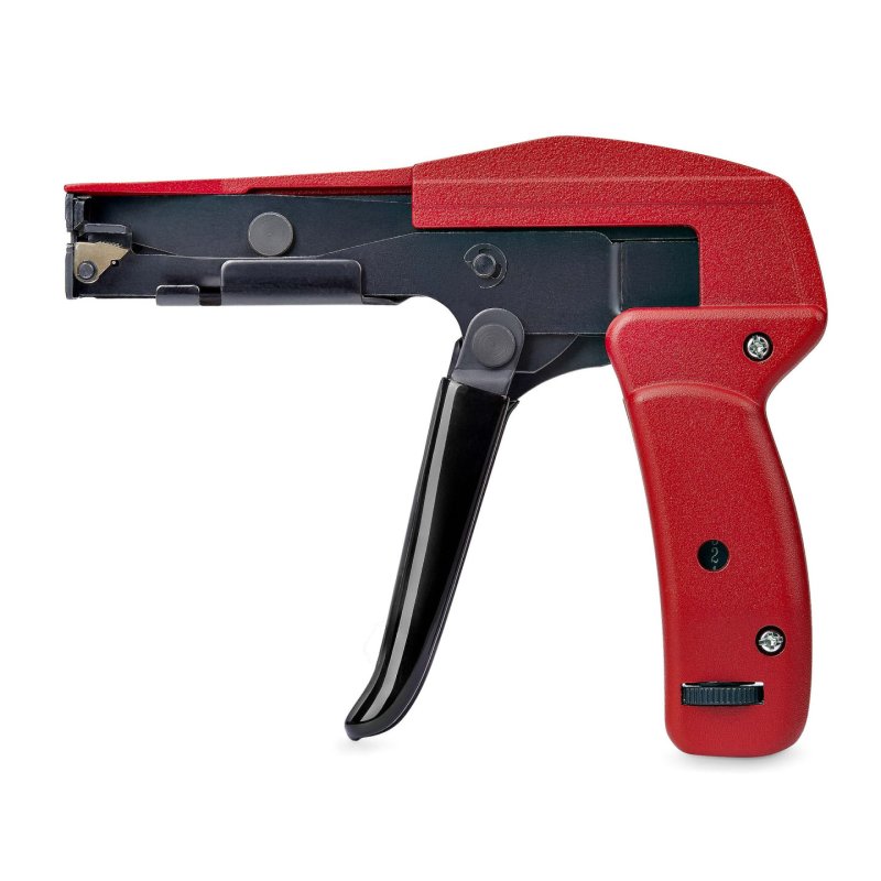 StarTech.com Nylon Cable Tie Gun, Zip Tie Cable Installation and Cutter Tool, Zip Tie Tensioning/Tightener, Works with