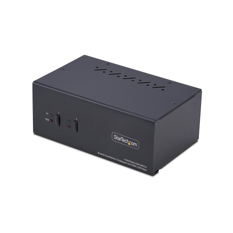 StarTech.com Commutateur KVM 2 Ports DisplayPort et HDMI, 4K 60Hz, 1 Moniteur HDMI et 1 Moniteur DP, Switch KVM 2