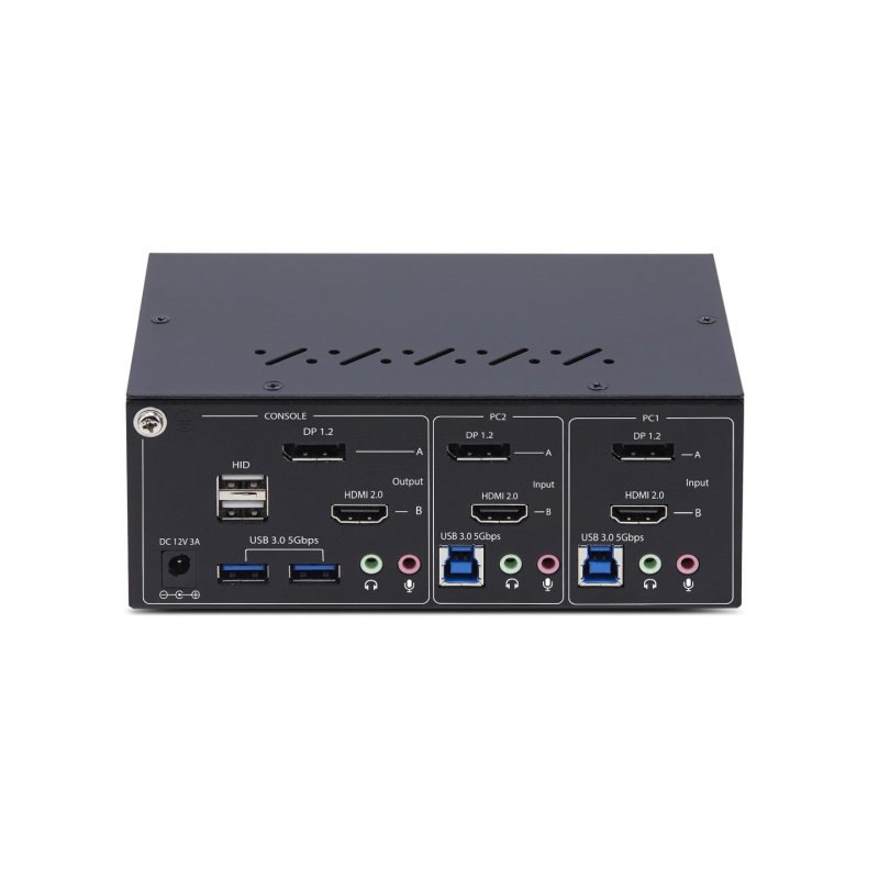 StarTech.com Commutateur KVM 2 Ports DisplayPort et HDMI, 4K 60Hz, 1 Moniteur HDMI et 1 Moniteur DP, Switch KVM 2