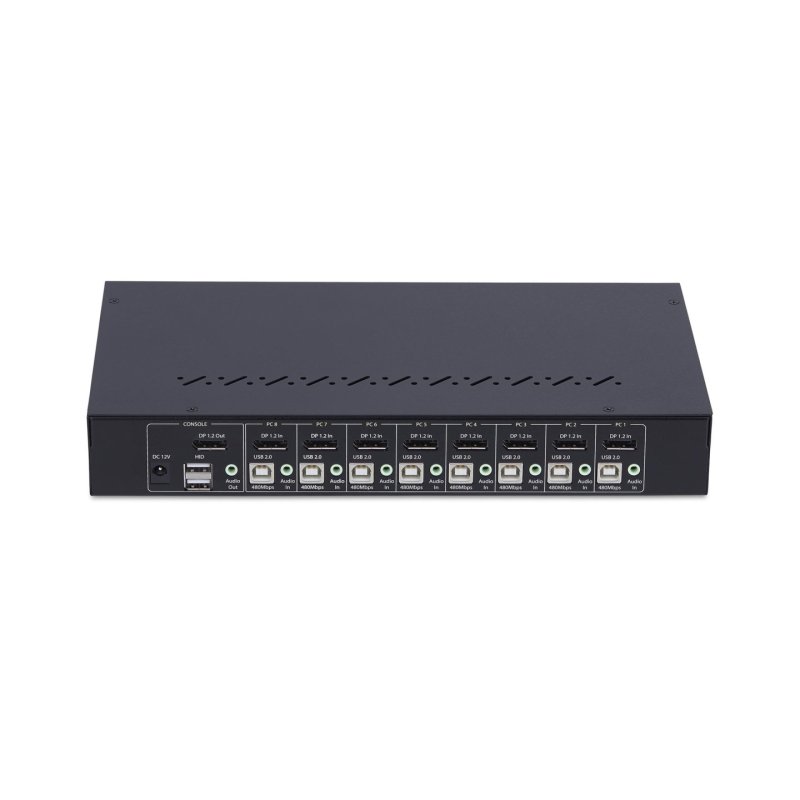StarTech.com Commutateur KVM DisplayPort 8 Ports avec Kit de Montage en Rack 1U, DP 1.2 4K 60Hz, Commutation par