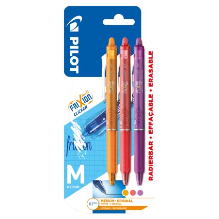 Pilot - FriXion Clicker 0.7 – (Pack of 3)