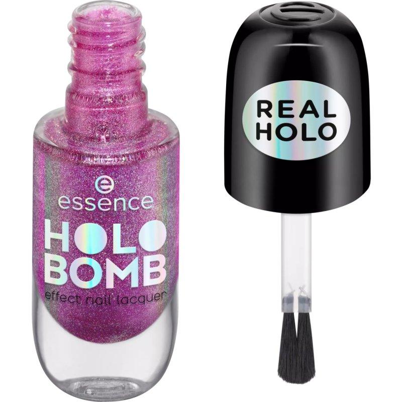 Essence HOLO BOMB nail polish 8 ml Pink Holographic