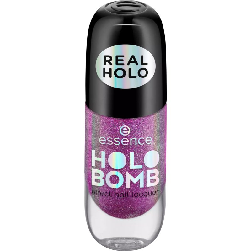 Essence HOLO BOMB vernis à ongles 8 ml Rose Holographique