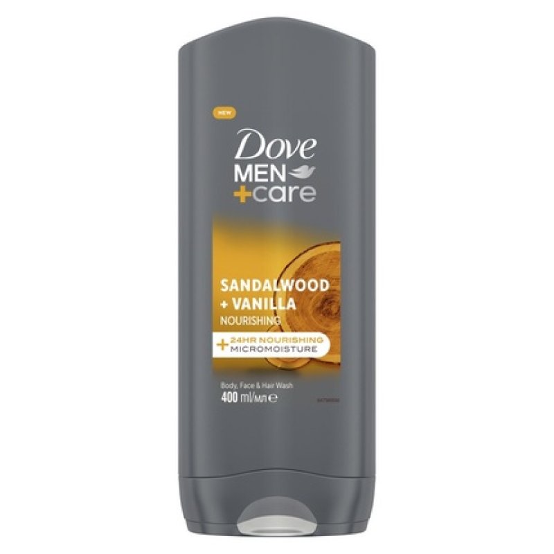 Dove Men Care Shower Gel Sandalwood & Vanilla - Refreshing Body Wash For Men
