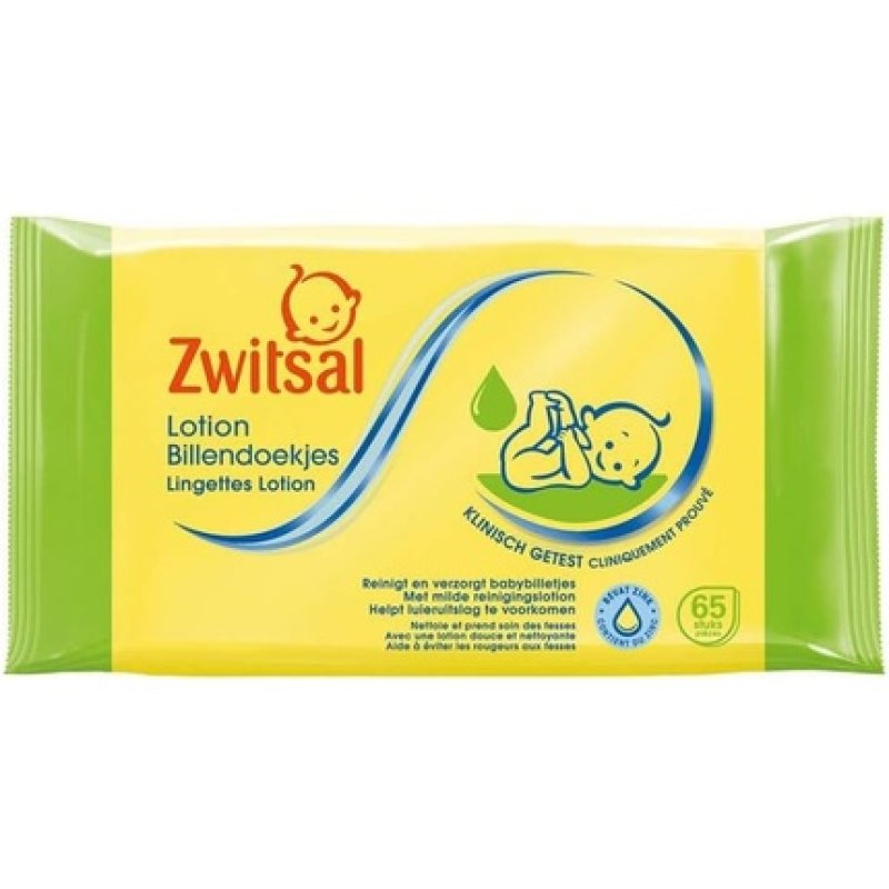 Zwitsal Baby Lotion Wipes for Normal Skin 65 Pieces