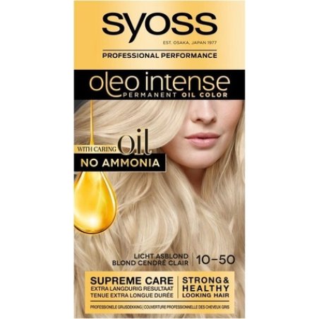 Syoss Oleo Intense 10-50 Light Ash Blonde Hair Dye
