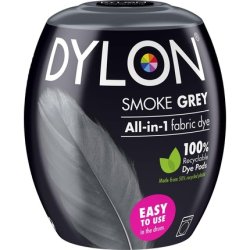 DYLON Washing Machine Fabric Dye Pod for Clothes and Soft Furnishings 350g Smoke Grey