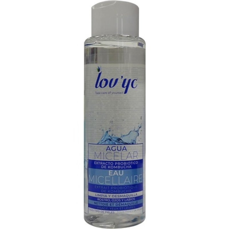 LOVYC Probiotic Kombucha Micellar Water for Face Eyes and Lips 500ml