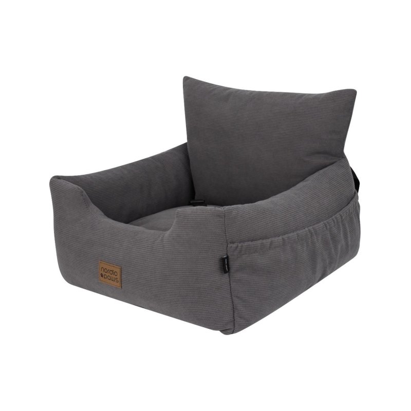 Nordic paws - Velvet Carseat - Grey - 53 x 50 cm