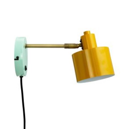 Dyberg-Larsen - Ocean Wall Light - Curry/Brass/Turquoise - 25 cm H x 20 cm W x 15 cm D