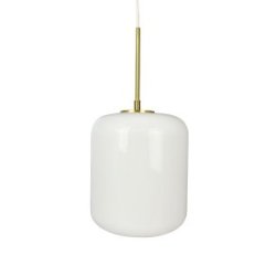 Dyberg-Larsen - Silvia D20 Pendant Light - Opal/Brass - 20 cm
