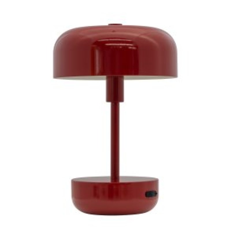 Dyberg-Larsen - Haipot LED rechargeable table lamp - Dark Red - Height: Approximately 25 cm, Diameter: Approximately 15