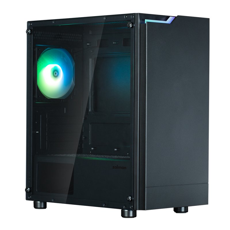 Zalman T4 Plus micro-ATX Gehäuse Tempered Glass Panoramic View - Black