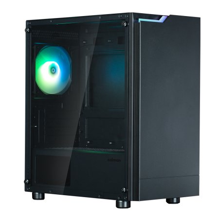 Zalman T4 Plus micro-ATX Gehäuse Tempered Glass Panoramic View - Black