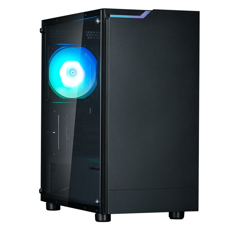 Zalman T4 Plus micro-ATX Gehäuse Tempered Glass Panoramic View - Black