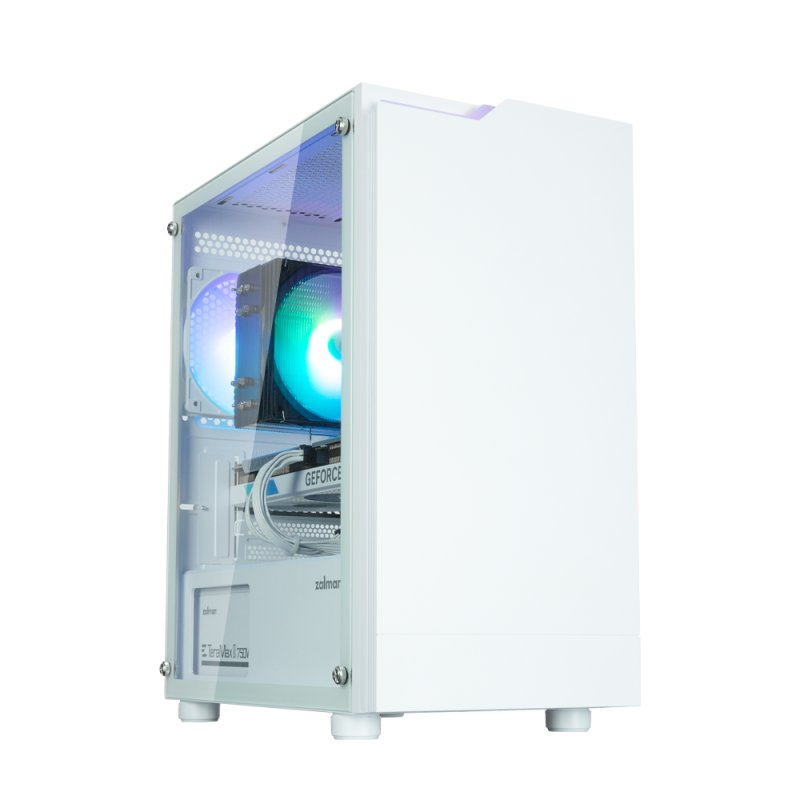 Boitier Moyen Tour ATX Zalman T4 Plus avec panneau vitré (Blanc)