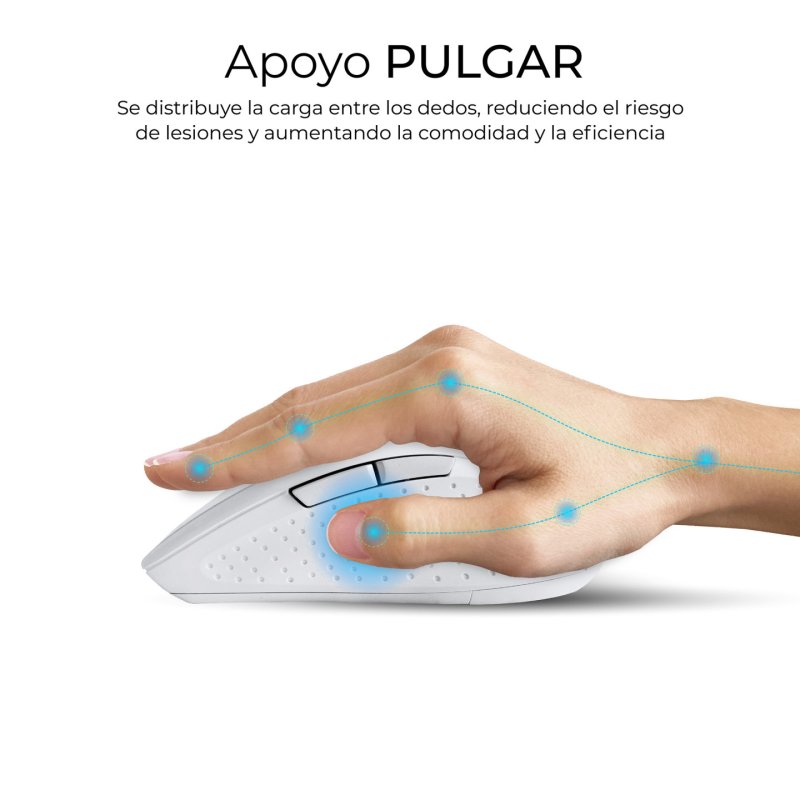 COMBO TECLADO RATON SUBBLIM PROWAVE INALAMB ERGO BLANCO