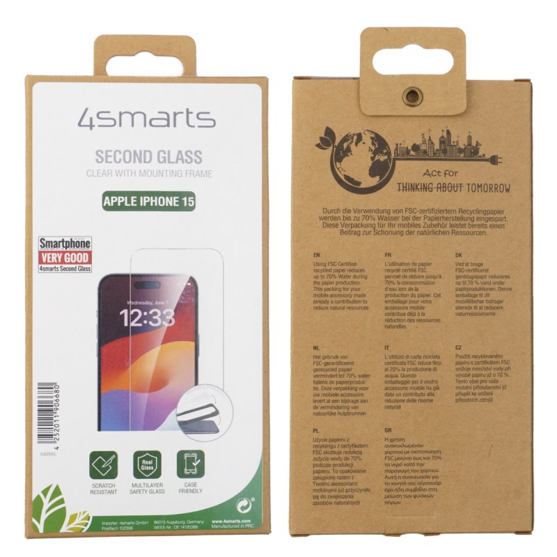 4smarts 540595 mobile phone screen/back protector Clear screen protector Apple 1 pc(s)