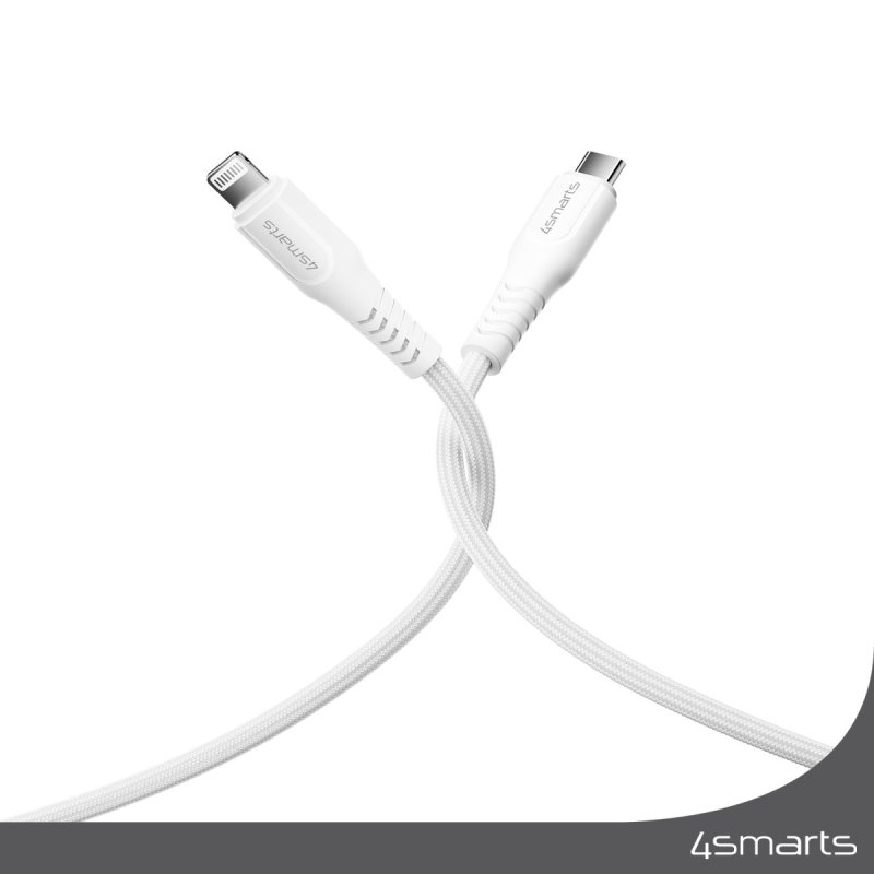 4smarts USB-C auf Lightning Kabel RapidCord PD 30W 1.5m wei