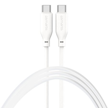 4smarts USB-C / USB-C Silikon-Kabel High Flex 60W 1.5m Wei
